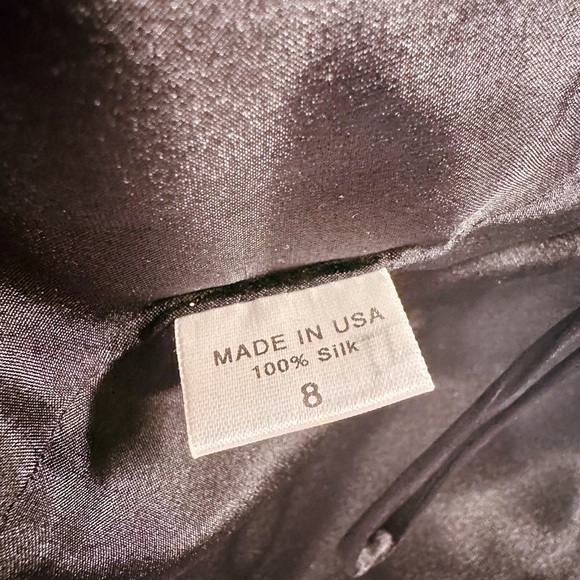 NWT Rafael Cennamo 100% Silk Black Pencil Skirt Size 8 - Picture 3 of 10